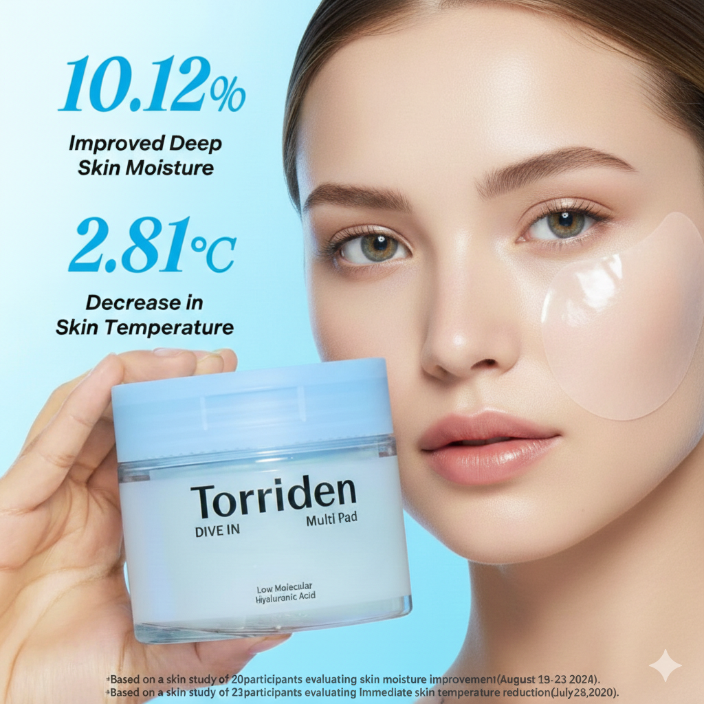 K-Beauty Glass Skin Toner Vegan Hyaluronic Pads