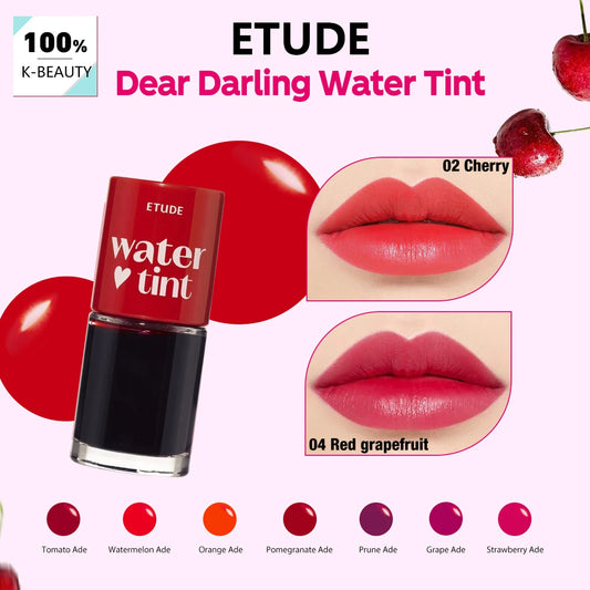 Korean Lip Tint, Long-Lasting Water Lip Stain, ETUDE Dear Darling