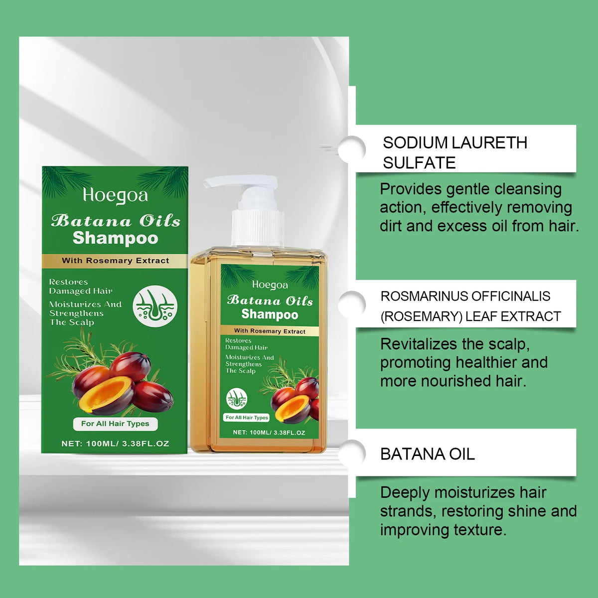 Batana Oil & Rosemary Hair Care Shampoo Deep Nourishing