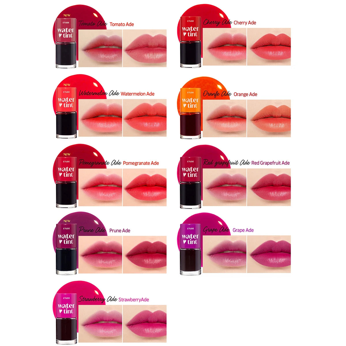 Korean Lip Tint, Long-Lasting Water Lip Stain, ETUDE Dear Darling