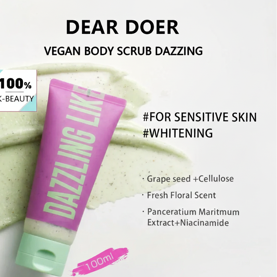 DearDoer Dazzling Body Scrub Viral Vegan K-Beauty Glow Exfoliator